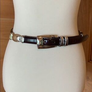 Brighton dark brown leather belt Size Medium/Large